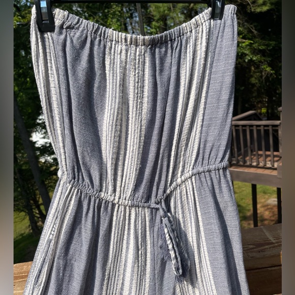 Juniper Blu Striped Strapless Jumpsuit - Picture 4 of 10